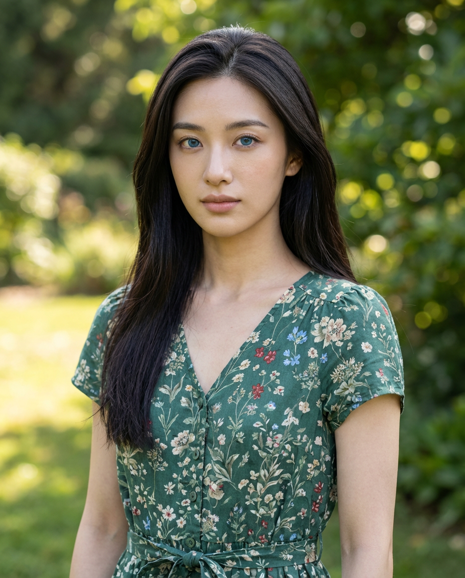 Generated by Modelfy for Green Dress