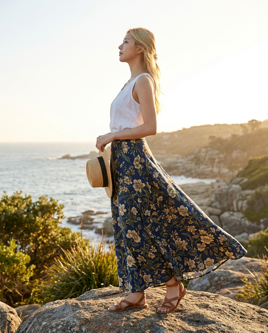 Generated by Modelfy for Floral Skirt